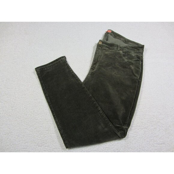 Modcloth women's army green stretch tapered leg corduroy pants 1X - Picture 4 of 12